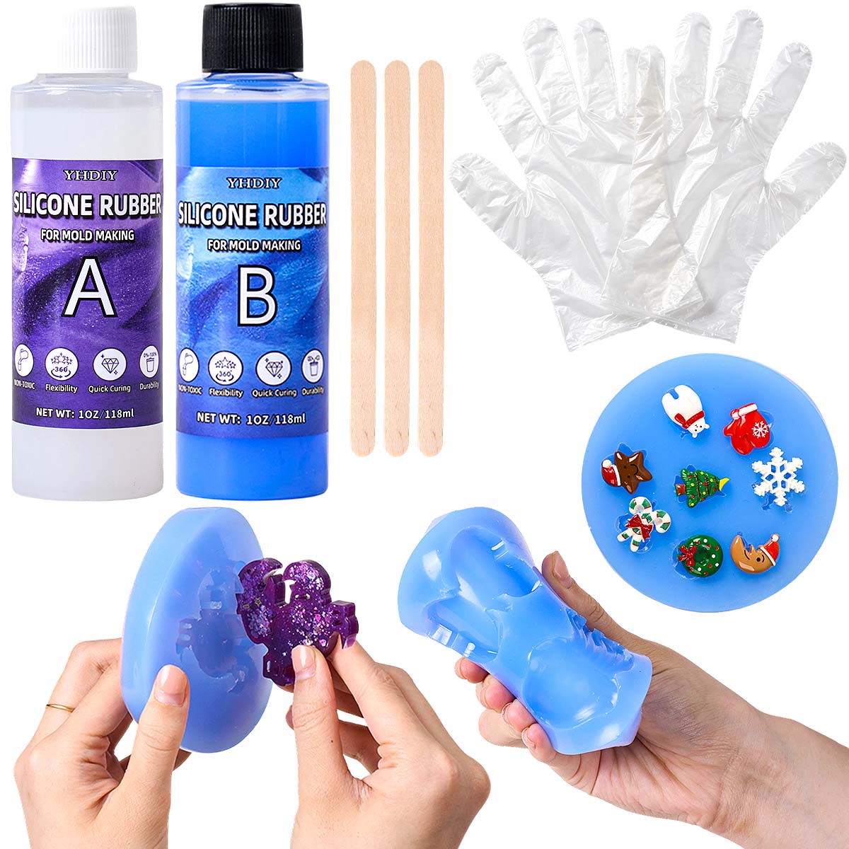 Soap Making Diy Kit - 118ml/296ml Silicone Mold Making Kit for