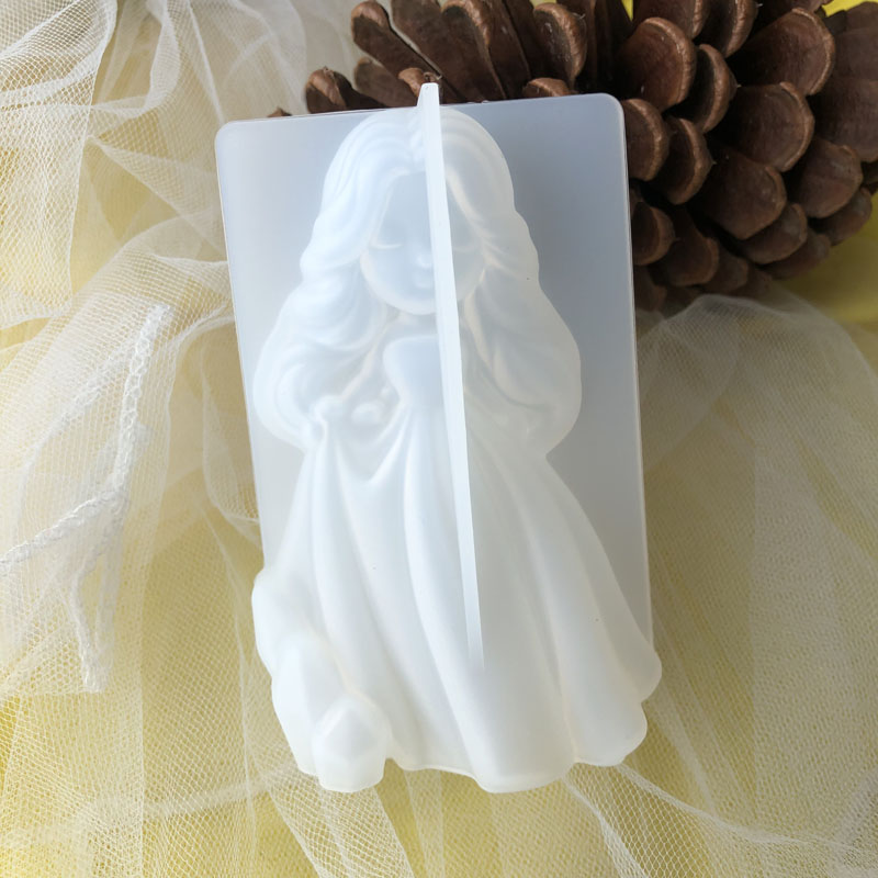 Soap Making Designs - 3D Cute Princess Silicone Candle Mould