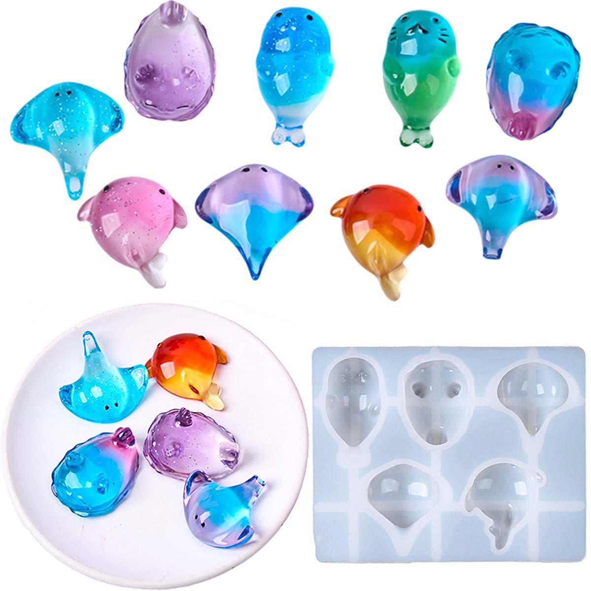 Soap Making Designs - 3D Healing Kawaii Manta Ray Whale