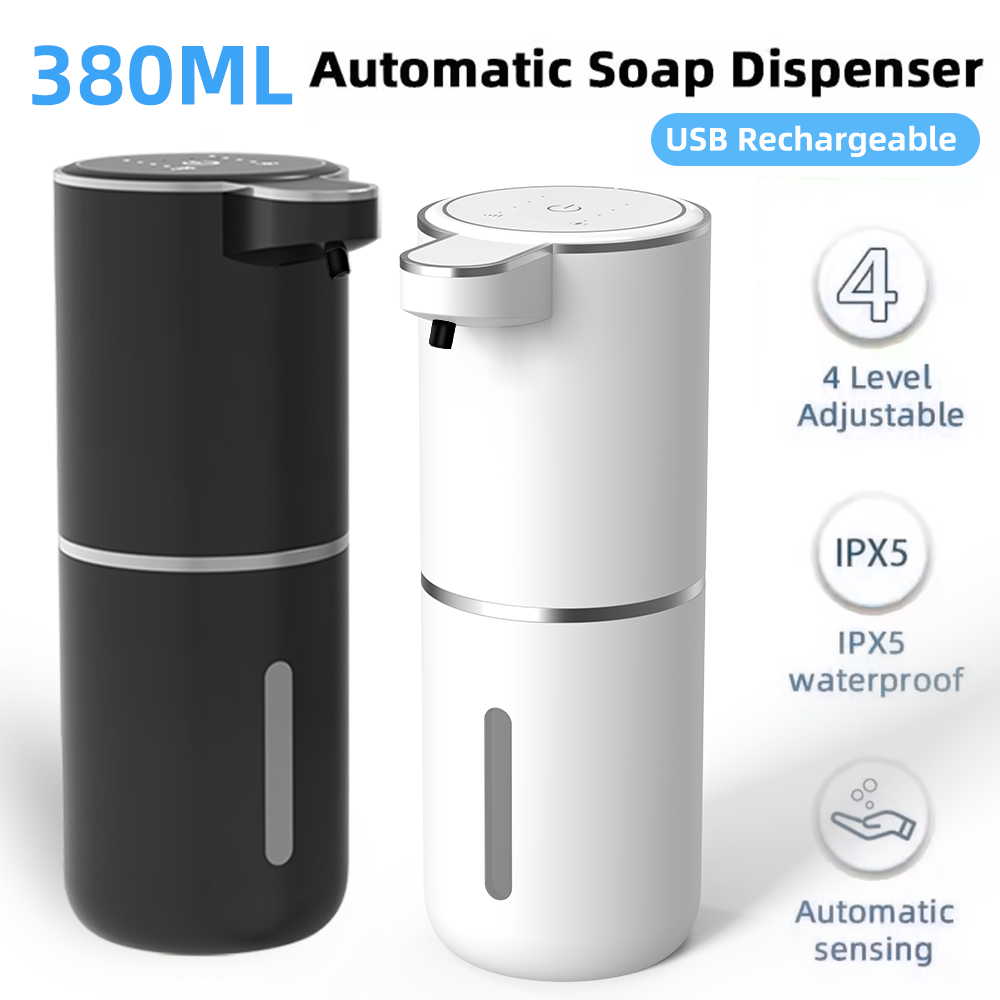 Soap Making Lab - 380ML Touchless IPX5 Waterproof 4-Gears Adjustable