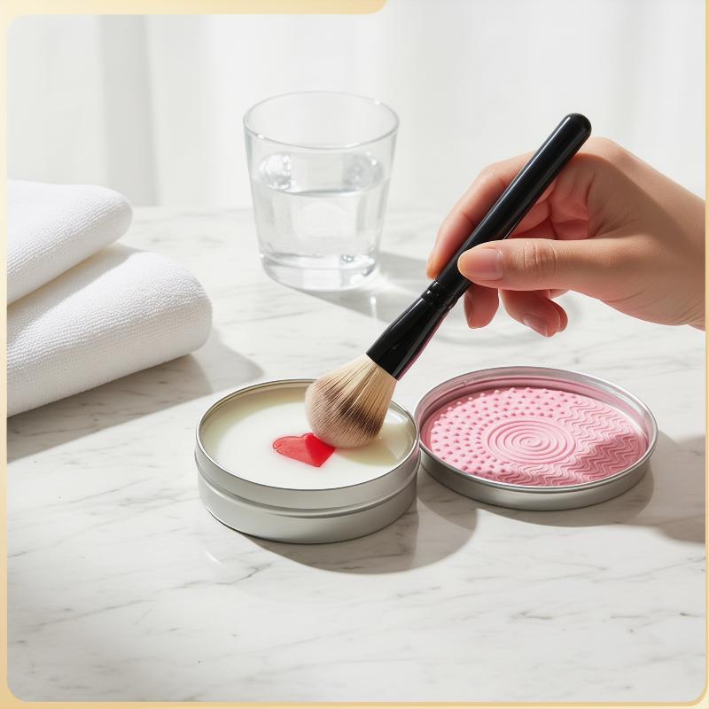 Heart Shaped Make Up Brush Cle - огляд і ціна Quick Soap Making
