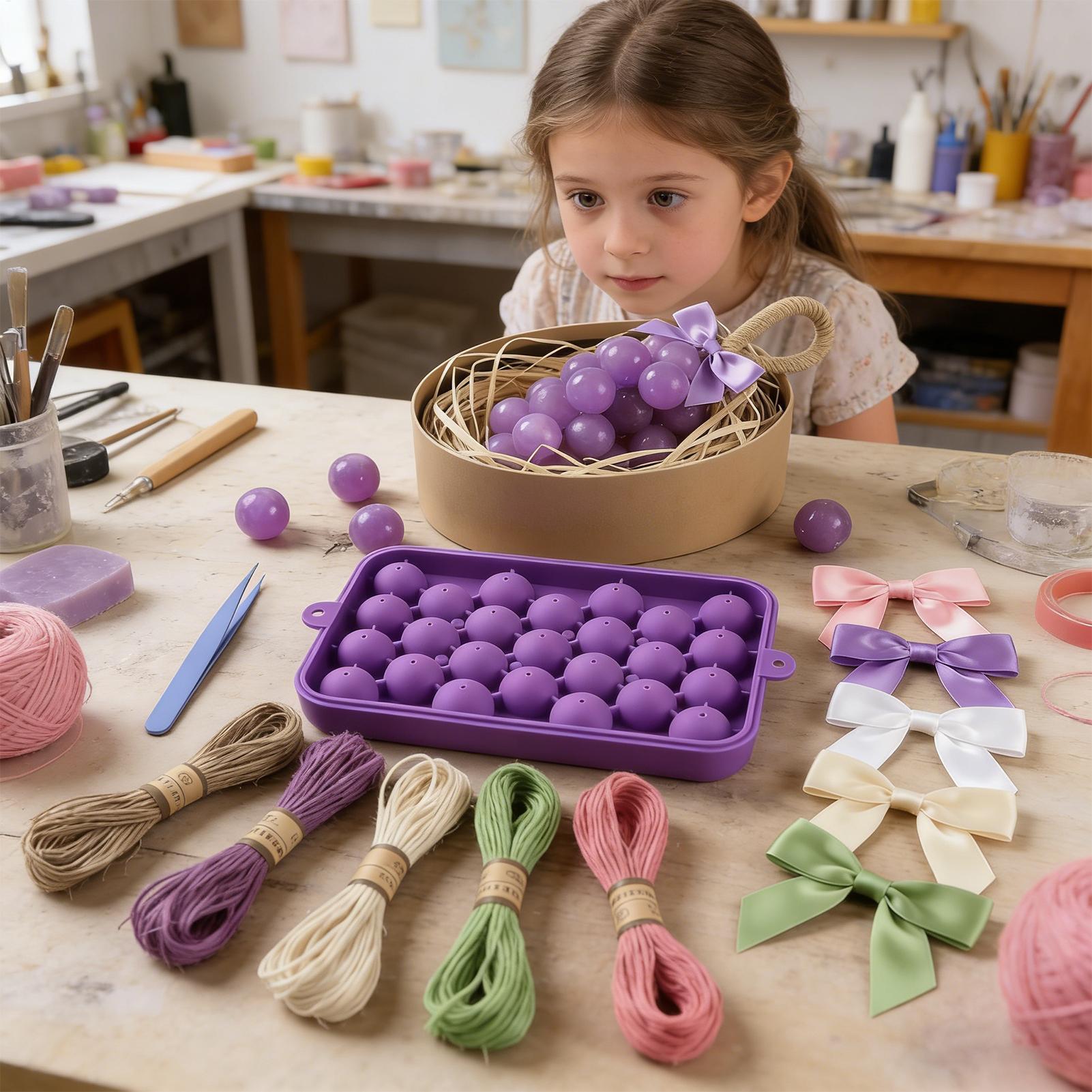 Grape Soap Mold Easy-Release F - огляд і ціна Soap Making Diy Kit