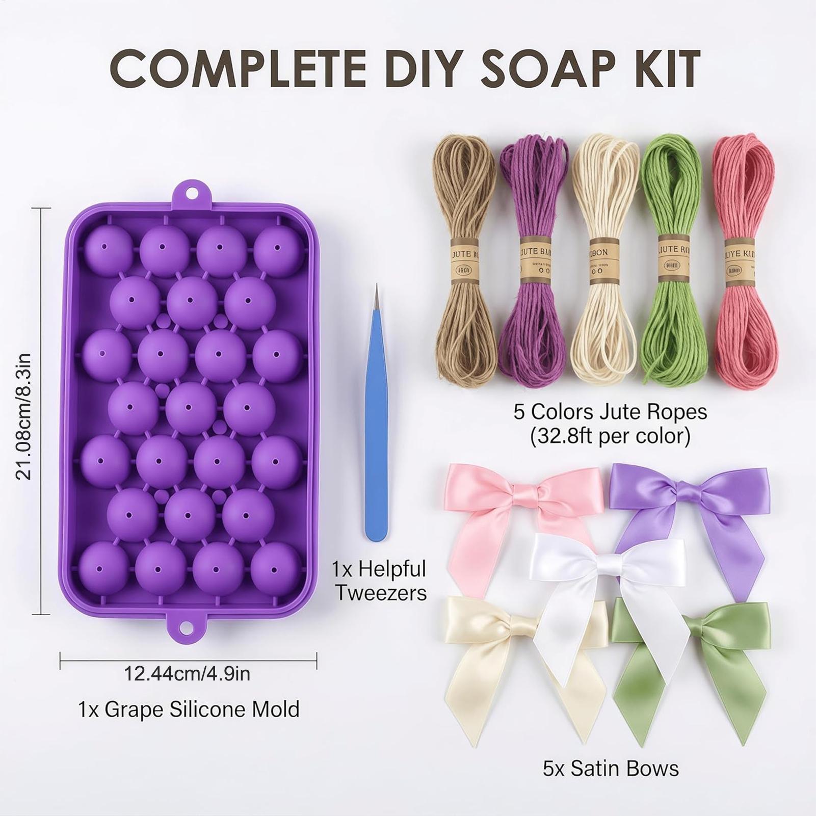 Grape Soap Mold Easy-Release F - огляд і ціна Soap Making Diy Kit